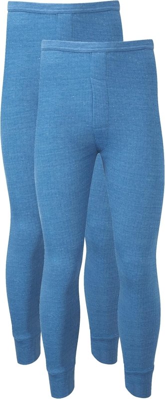 Heatwave® Pack of 2 Men's Thermal Trousers Long Johns Warm Underwear Baselayer, S M L XL XXL Thermals - Thermal Bottoms - British D'sire