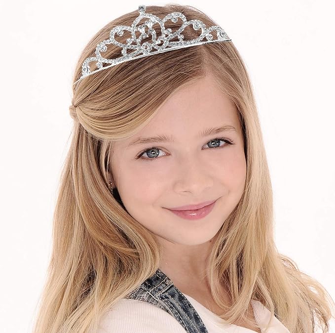 Hedume 6 Pack Girls Princess Crystal Tiara Crown, Rhinestone Princess Crown for Birthday Party, Wedding, Prom, Pageant - Hair Jewellery - British D'sire