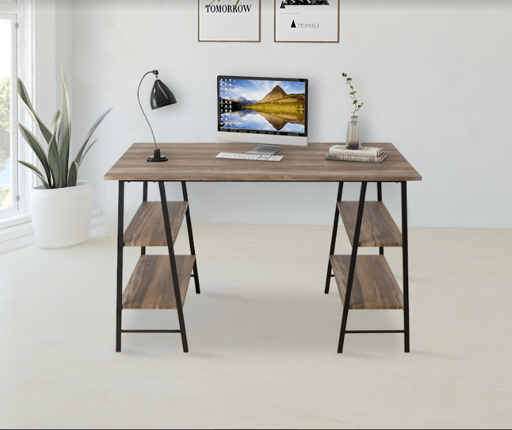 Home Office Desk with Both Side Shelf - TAVOLO - Office Table - British D'sire