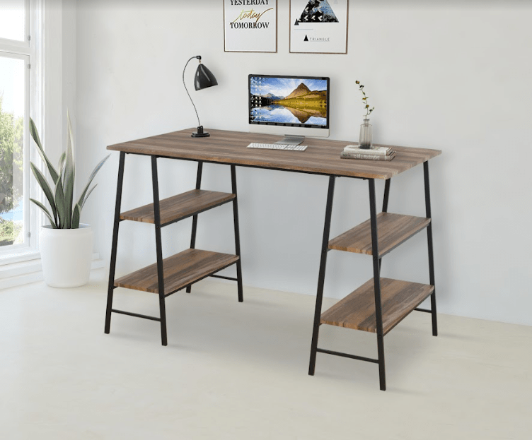 Home Office Desk with Both Side Shelf - TAVOLO - Office Table - British D'sire