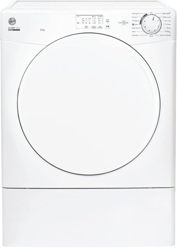 Hoover HLEV9LF 9Kg Vented Tumble Dryer in White Sensor NFC C Rated [Energy Class C] - Washing machine & Dryer - British D'sire