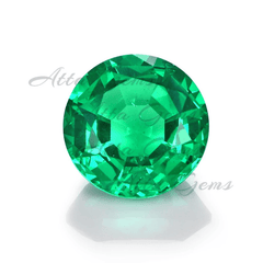 Hydrothermal round brilliant cut 6mm Colombian Emerald Loose Gemstones - Loose Gemstone - British D'sire