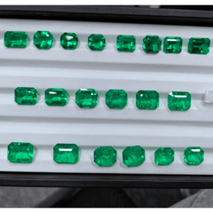 Hydrothermal round brilliant cut 6mm Colombian Emerald Loose Gemstones - Loose Gemstone - British D'sire