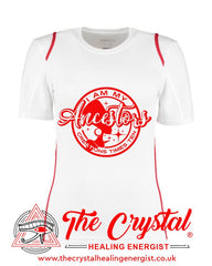 I Am My Ancestors Creations Ladies White & Red T-Shirt Sizes 8-16 - British D'sire