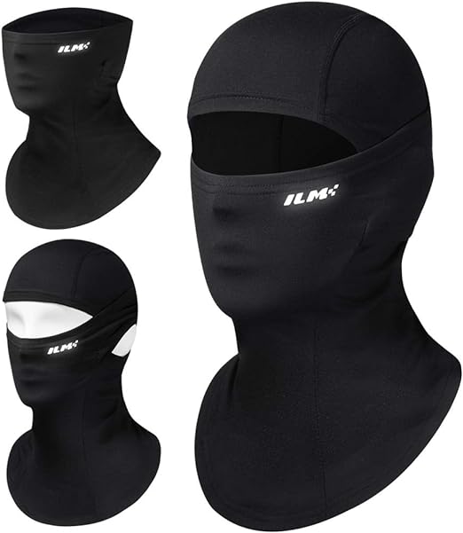 ILM Balaclava Motorbike for Men and Women - Balaclava Face Mask for Ski Snowboard Cycling Motorcycle Working Cold Weather Snow Mask, Black - Neck Gaiters - British D'sire