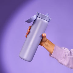 ION8 1 Litre Stainless Steel Water Bottle, Leak Proof, Easy to Open, Secure Lock, Dishwasher Safe, Carry Handle, Hygienic Flip Cover, Easy Clean, Durable, Metal Water Bottle, 1200 ml/40 oz, Periwinkle - British D'sire