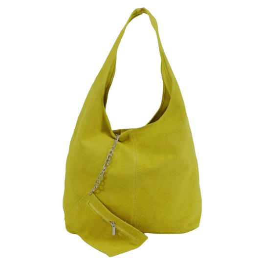 Italian Designer Soft Suede Leather Shoulder Bag-Swolit Bellissima- Mustard - British D'sire