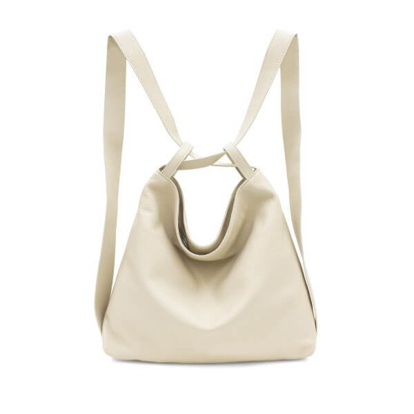 Italian Leather High Quality Large Leather Convertible Backpack -Ultimati Nude - British D'sire