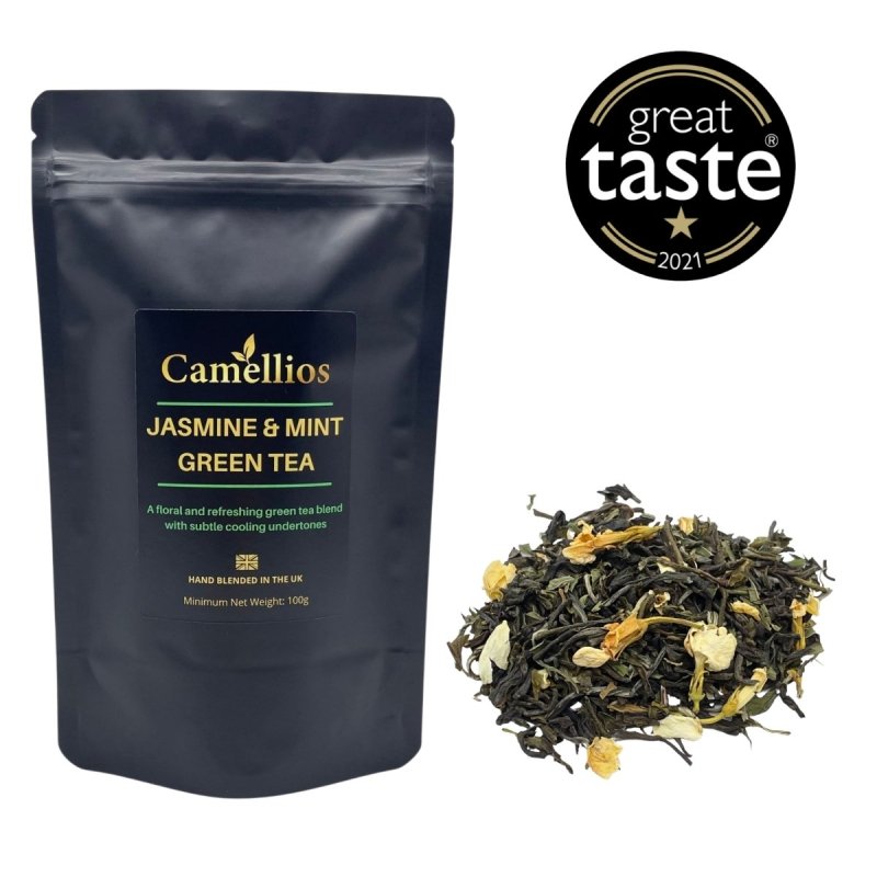 Jasmine and Mint Green Tea, Green Loose Leaf Tea - Tea & Infusions - British D'sire