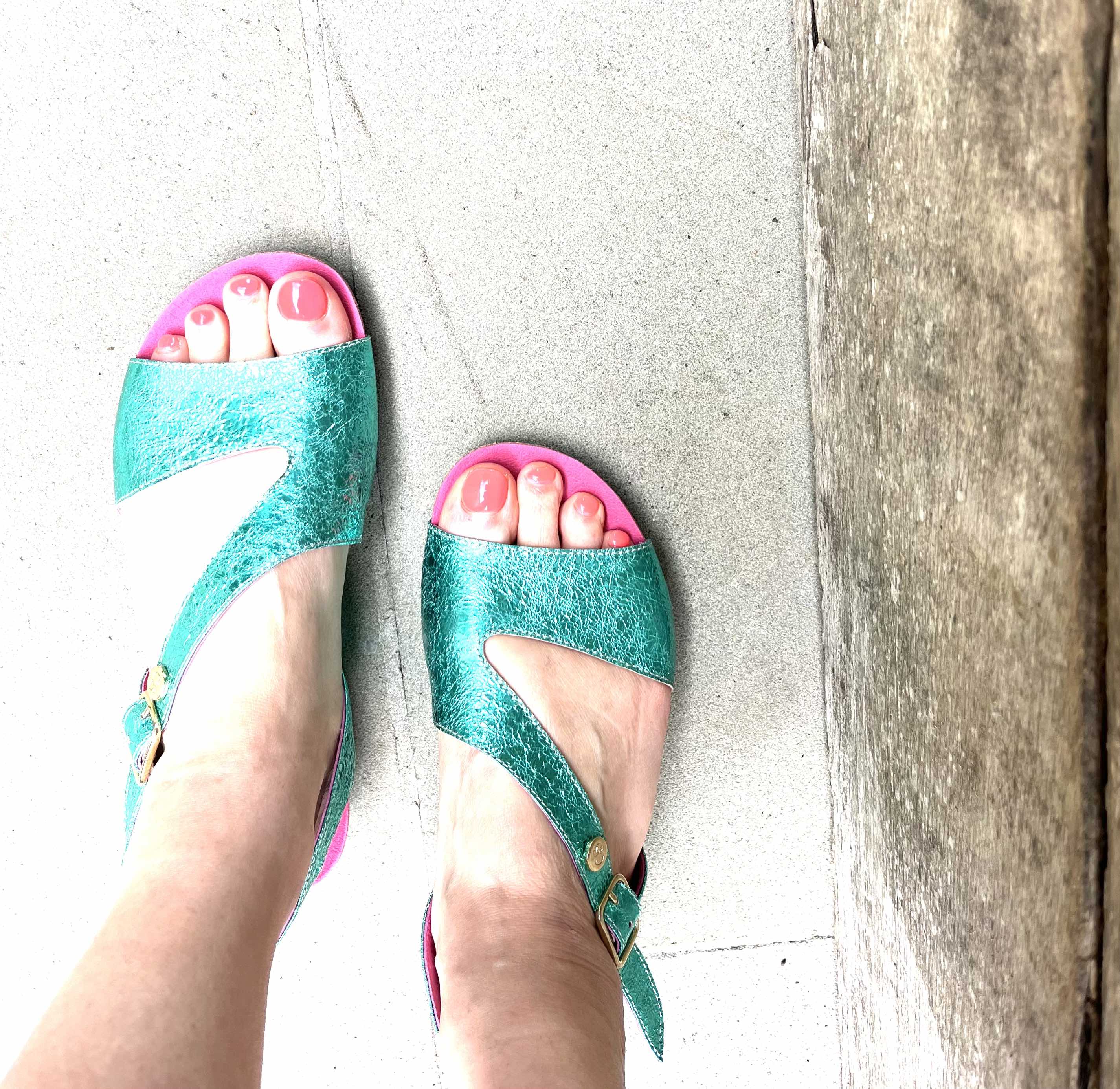 Je Ressin - Aquamarine flat sandal