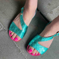 Je Ressin - Aquamarine flat sandal