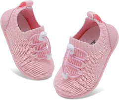 JIASUQI Baby Shoes for Baby Boys Girls First Walking Shoes Infant Non - Slip Breathable Trainers with Soft Rubber Sole Toddler Slip On Slippers Sneakers - British D'sire