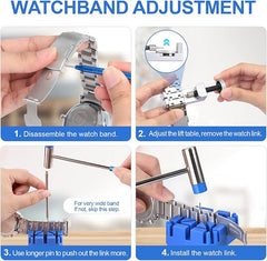 JOREST Watch Link Removal Tool Kit, Watch Band Pin Remover for Watch Repair, Watch Bracelet Adjustment, Watch Strap Replacement and Resizing, with 10 Spring Bars, 10 Pins, User Manual - Repair Tools & Kits - British D'sire