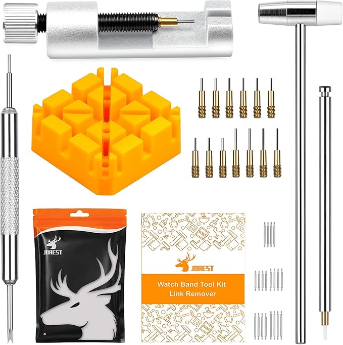 JOREST Watch Link Removal/Repair Kit Tool to Adjust and Replace Strap, pin Removal Tool, 20PCS Watch Spring Bars, 13PCS Spare Needle - Repair Tools & Kits - British D'sire