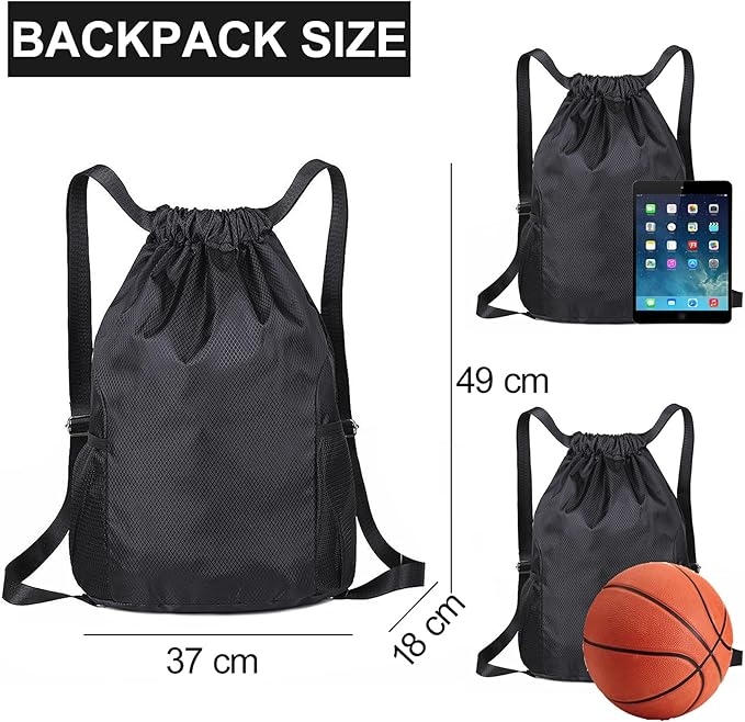 KANGSIT Drawstring Bag, Swim PE Bags Drawstring Gym Bag for Kids Adults, Waterproof Swimming Sports Bag for School Sports Swimming Gym Travel Unisex Gym Bag - Gym Bags - British D'sire