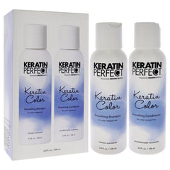 Keratin Color Duo by Keratin Perfect for Unisex - 2 Pc 3.4oz Shampoo, 3.4oz Conditioner - 3.4oz Shampoo, 3.4oz Conditioner - British D'sire