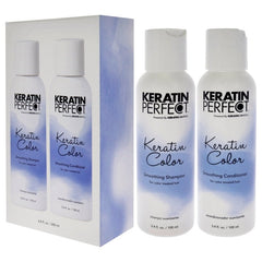 Keratin Color Duo by Keratin Perfect for Unisex - 2 Pc 3.4oz Shampoo, 3.4oz Conditioner - 3.4oz Shampoo, 3.4oz Conditioner - British D'sire