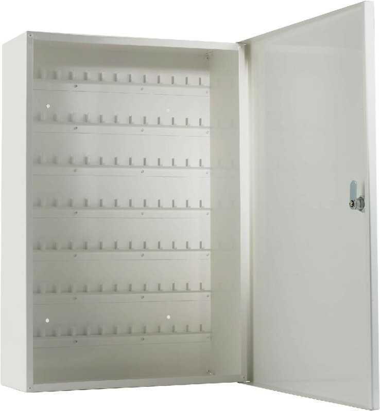 Key Cabinet Wall Mounted White Key Storage up to 98 Keys Easy to Use Key Lock - Key Cabinet - British D'sire