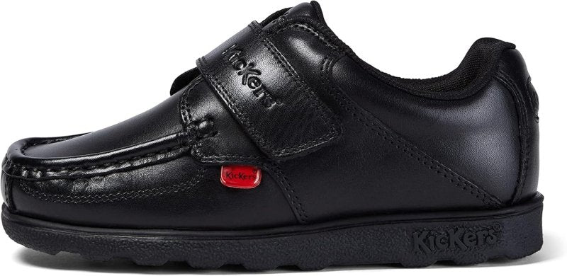 Kickers Boy's Fragma Single Strap Moc Toe Comfortable Leather Shoes Leather Shoes - Kids shoe - British D'sire