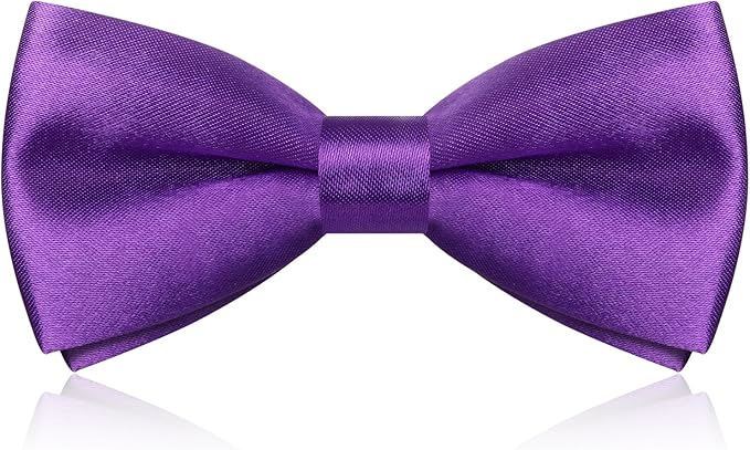 Kids Bow Tie, Boy's Pre - Tied Bow Ties - Adjustable Neck Silk Bowties Classic Solid Colour Bow Tie for Baby Toddler Birthday Wedding Formal Party Banquet Prom Ball Fancy Dress - Kids Ties - British D'sire