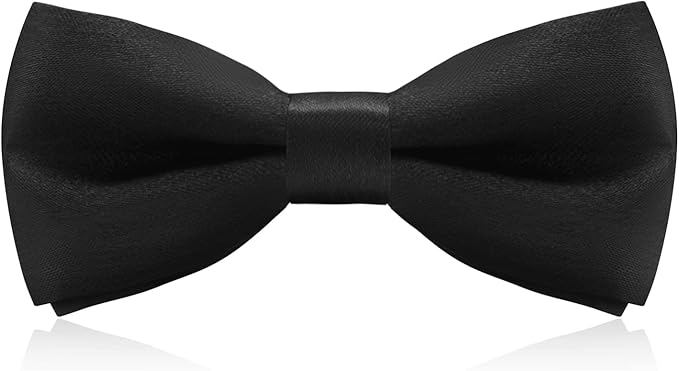 Kids Bow Tie, Boy's Pre - Tied Bow Ties - Adjustable Neck Silk Bowties Classic Solid Colour Bow Tie for Baby Toddler Birthday Wedding Formal Party Banquet Prom Ball Fancy Dress - Kids Ties - British D'sire