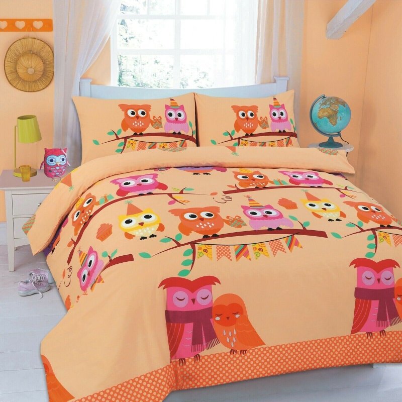 Kids Cute Owls Duvet Cover Set - Home, Furniture & DIY:Bedding:Bedding Sets & Duvet Covers - British D'sire