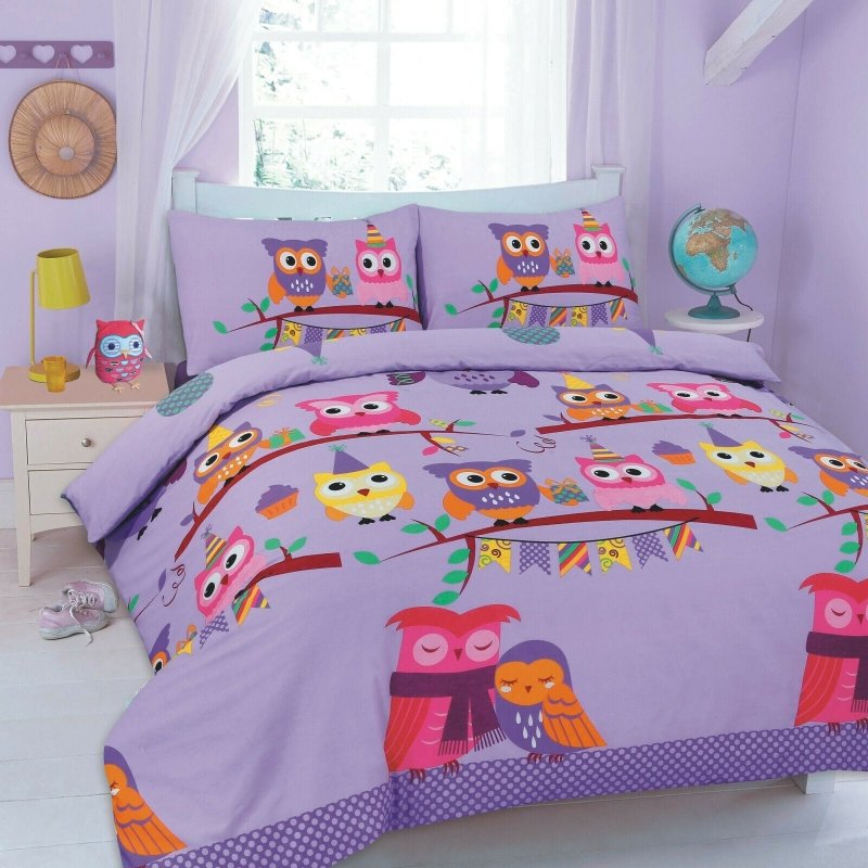 Kids Cute Owls Duvet Cover Set - Home, Furniture & DIY:Bedding:Bedding Sets & Duvet Covers - British D'sire