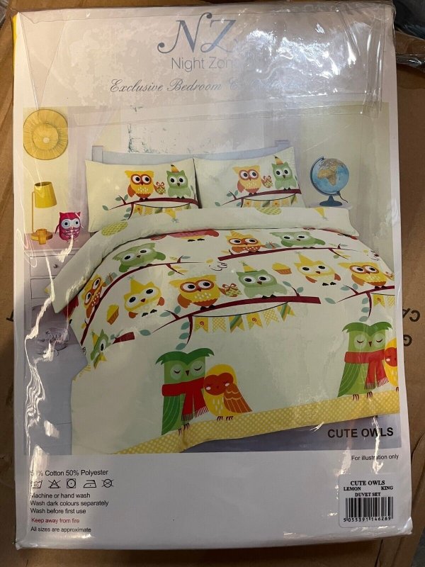 Kids Cute Owls Duvet Cover Set - Home, Furniture & DIY:Bedding:Bedding Sets & Duvet Covers - British D'sire