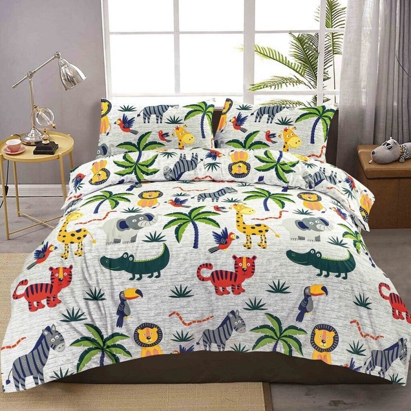 Kids Safari Duvet Cover Pillowcase Set - Home, Furniture & DIY:Children's Home & Furniture:Bedding:Bedding Sets - British D'sire