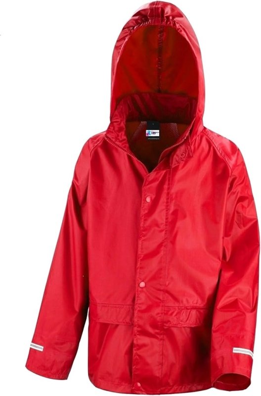 Kids Waterproof Rain Jacket In Black, Pink, Red or Royal Blue Childs Childrens Boys Girls - Boys Jacket - British D'sire