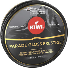 KIWI Parade Gloss Prestige Shoe Shine Polish for Black Leather, Metal Tin, 50ml - British D'sire