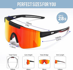 konqkin Cycling Glasses - Sports - Sunglasses - Mens - Womens - Polarised Sun Glasses UV400 Protection Ski Goggles Outdoor Bicycle Motorbike Driving Fishing Hiking Include 30 Colors - British D'sire