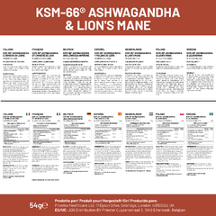 KSM - 66 Ashwagandha and Lions Mane Tablets - High Strength 2200mg | KSM - 66 Ashwagandha Root Extract and Lions Mane Mushroom Extract - 120 Vegan Tablets with Black Pepper - UK Made by Prowise - British D'sire