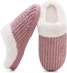 Ladies House Slippers Memory Foam Slippers for Women Comfortable Warm Cosy Non Slip Indoor Outdoor Home Slippers - Autumn Winter House Slippers - British D'sire