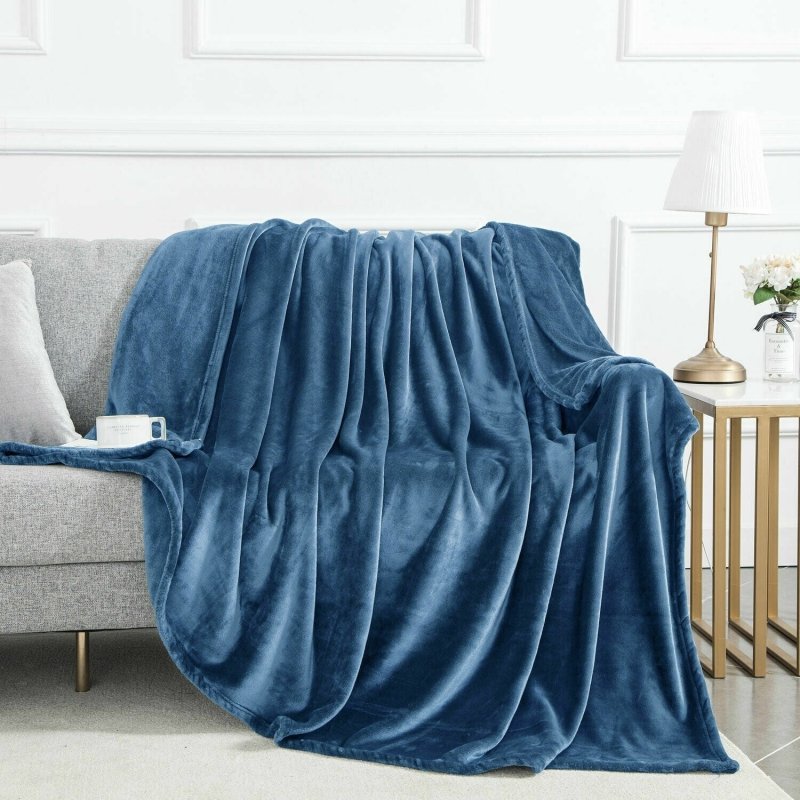 Large Luxury Cozy Winter Faux Fur Throw Sofa Bed Mink Soft Warm Fleece Blanket - Home, Furniture & DIY:Bedding:Blankets - British D'sire