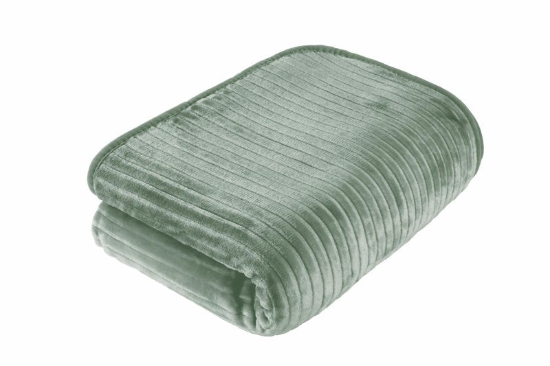 Large Luxury Mink Throw Ribbed and Plain Blanket Warm Fleece Double King - Throw - British D'sire