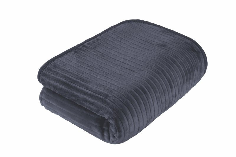 Large Luxury Mink Throw Ribbed and Plain Blanket Warm Fleece Double King - Throw - British D'sire