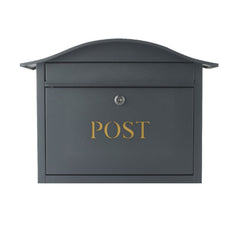 Large Mail Catcher Letterbox - High Security Metal Wall Mounted Post Box Grey - Post Box - British D'sire