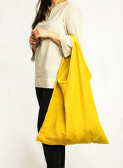 Lemon linen triangle bag - Origami Bag - British D'sire