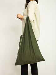 Lemon linen triangle bag - Origami Bag - British D'sire