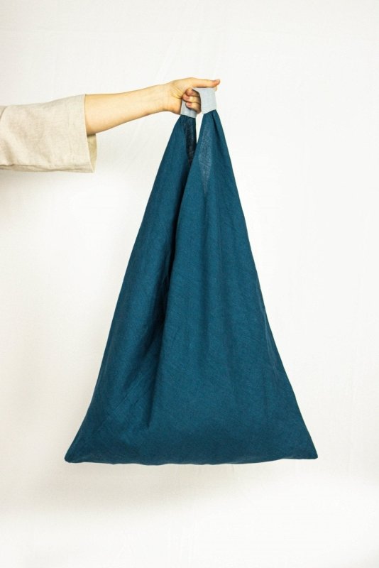 Lemon linen triangle bag - Origami Bag - British D'sire