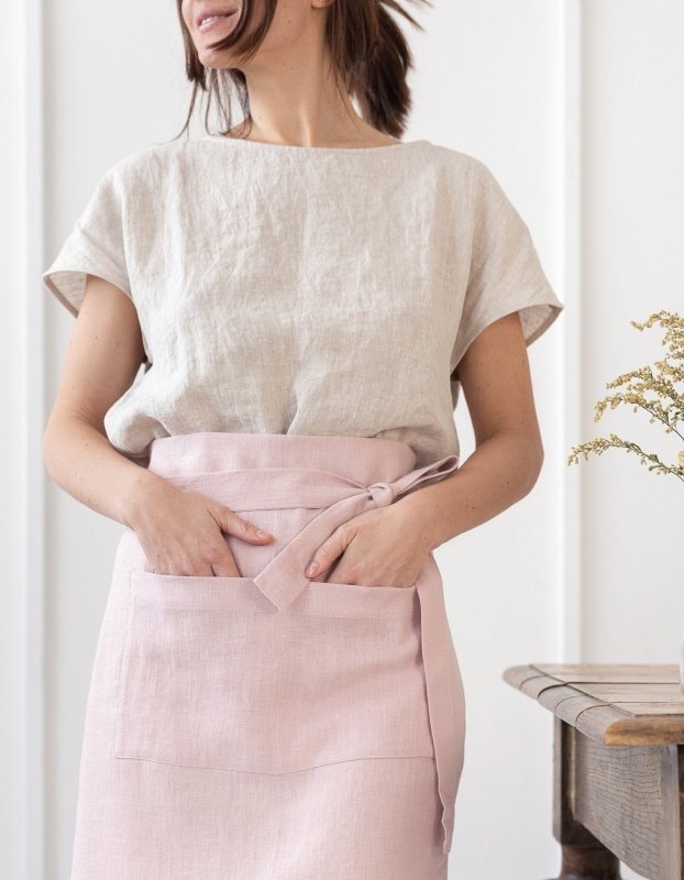 Lemon linen waist apron - Apron - British D'sire