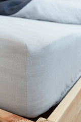 Light Grey linen fitted bedsheet - Fitted bed sheets - British D'sire