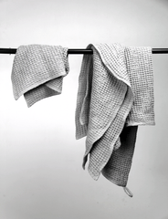 Light Grey linen waffle towels set - Linen waffle towels - British D'sire