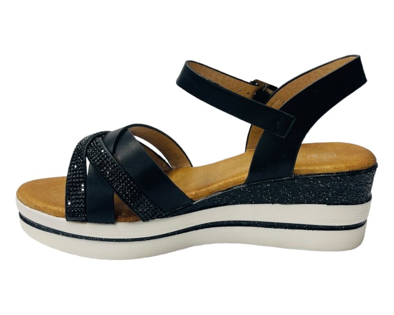 Lightweight Padded Ankle Strap Wedge Sandals - Sandals - British D'sire