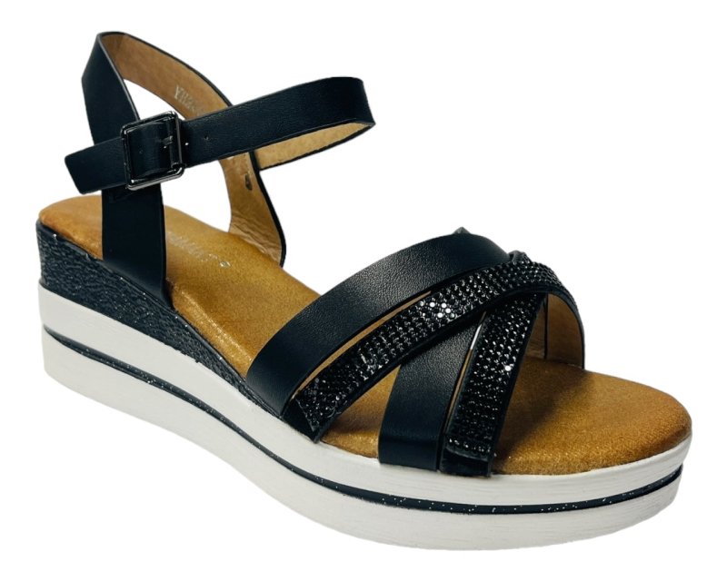 Lightweight Padded Ankle Strap Wedge Sandals - Sandals - British D'sire