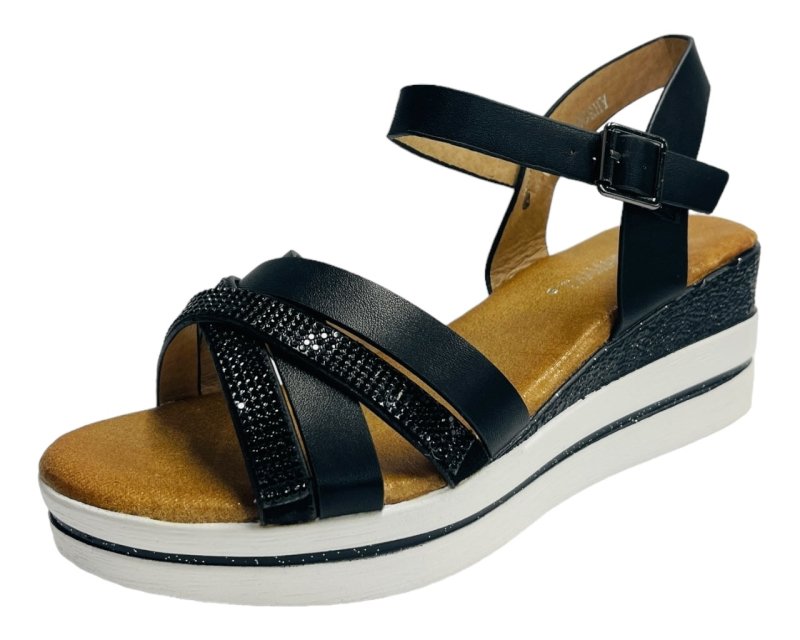 Lightweight Padded Ankle Strap Wedge Sandals - Sandals - British D'sire