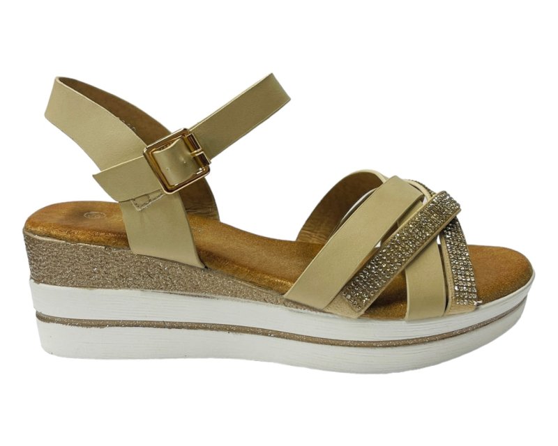 Lightweight Padded Ankle Strap Wedge Sandals - Sandals - British D'sire