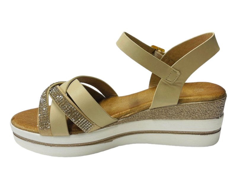 Lightweight Padded Ankle Strap Wedge Sandals - Sandals - British D'sire