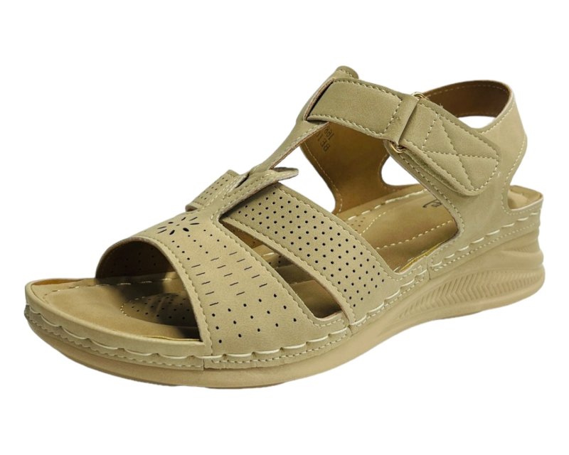 Lightweight Padded Faux Leather Sandals - Sandals - British D'sire